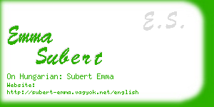 emma subert business card